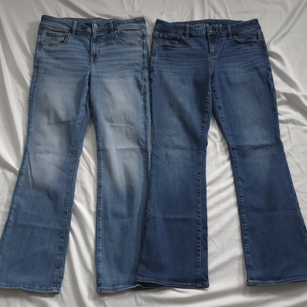 American Eagle Outfitters Blue Boot Cut Jeans Classic Denim
